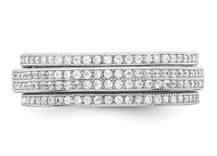 Sterling Silver Rings Style QR6186 - Classique Jewelry Inc.