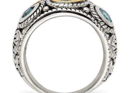Silver/14k Two-Tone Rings Style QR6304 - Classique Jewelry Inc.
