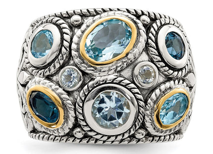 Silver/14k Two-Tone Rings Style QR6304 - Classique Jewelry Inc.