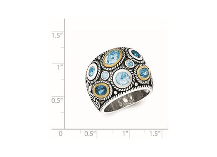 Silver/14k Two-Tone Rings Style QR6304 - Classique Jewelry Inc.
