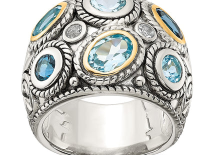 Silver/14k Two-Tone Rings Style QR6304 - Classique Jewelry Inc.
