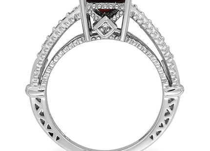 Sterling silver cubic zirconia ring, synthetic stone, alternate view