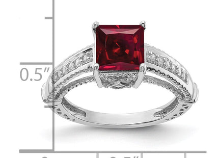 Sterling silver cubic zirconia ring, synthetic stone, further view