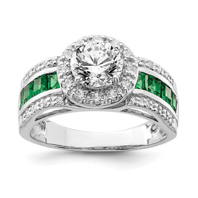 Sterling silver cubic zirconia ring