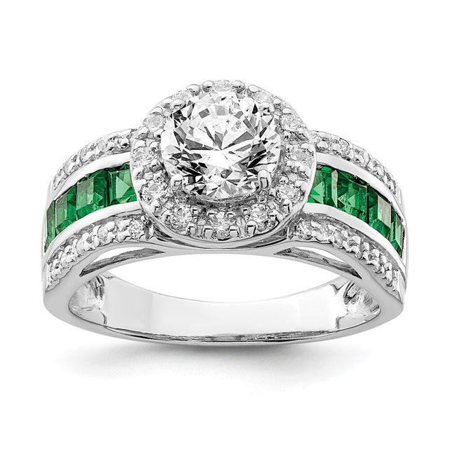 Sterling silver cubic zirconia ring