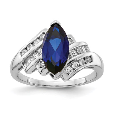 Sterling silver cubic zirconia ring