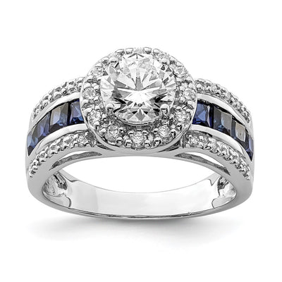 Sterling silver cubic zirconia ring