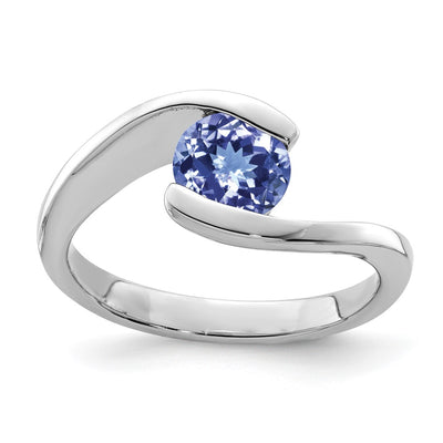 Sterling silver tanzanite ring