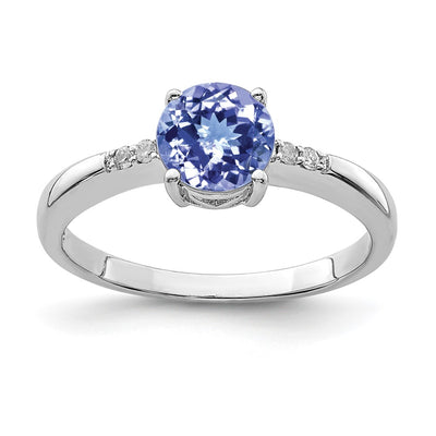 Sterling silver tanzanite ring