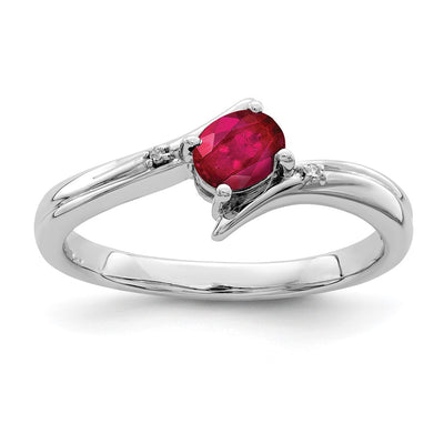 Sterling silver diamond ring