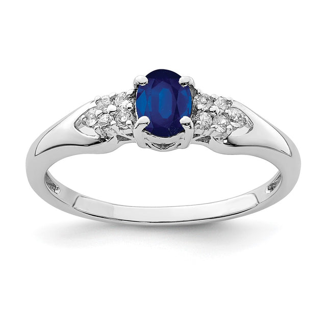 Sterling silver sapphire ring