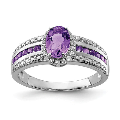 Sterling silver amethyst ring