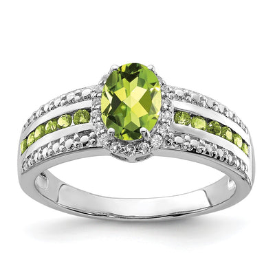 Sterling silver peridot ring