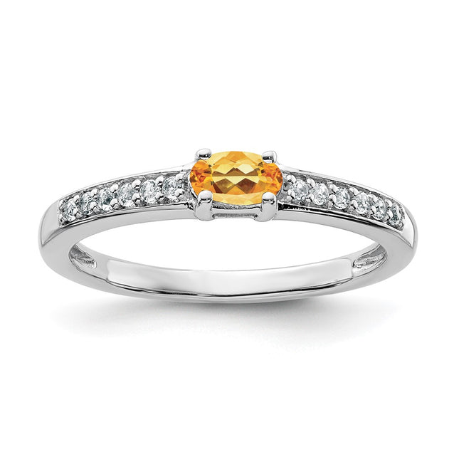 Sterling silver citrine ring