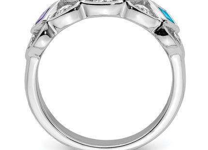 Sterling Silver Rings Style QR6397RB - Classique Jewelry Inc.