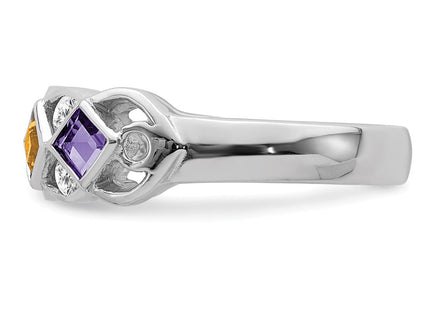 Sterling Silver Rings Style QR6397RB - Classique Jewelry Inc.