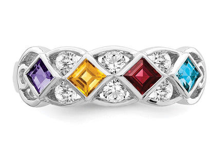 Sterling Silver Rings Style QR6397RB - Classique Jewelry Inc.