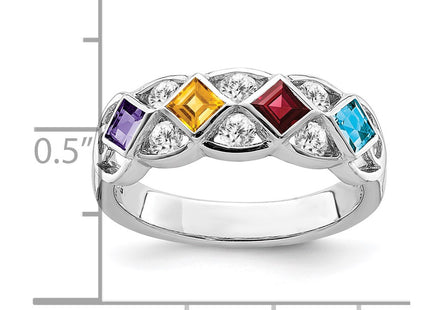 Sterling Silver Rings Style QR6397RB - Classique Jewelry Inc.