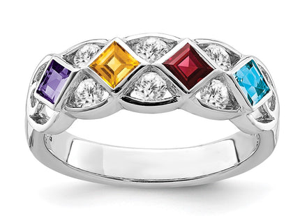 Sterling Silver Rings Style QR6397RB - Classique Jewelry Inc.