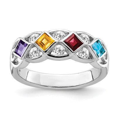 Sterling silver cubic zirconia ring