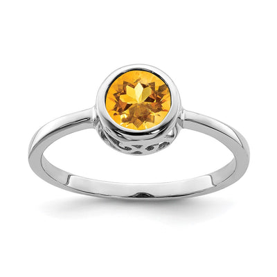 Sterling silver citrine ring