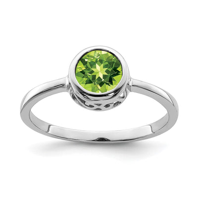 Sterling silver peridot ring
