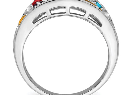 Sterling Silver Rings Style QR6402RB - Classique Jewelry Inc.