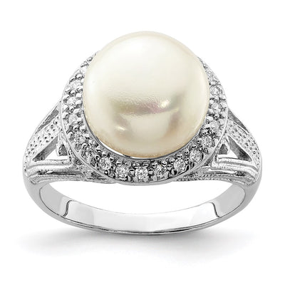Sterling silver cubic zirconia ring