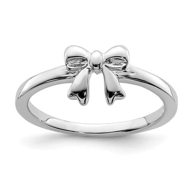 Sterling silver bow ring