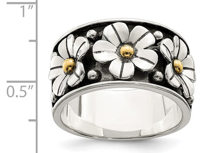 Silver/14k Two-Tone Rings Style QR6515 - Classique Jewelry Inc.