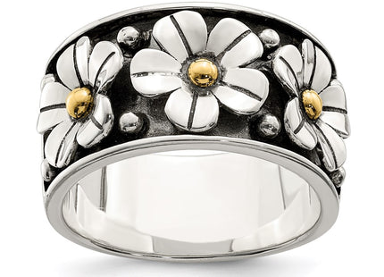 Silver/14k Two-Tone Rings Style QR6515 - Classique Jewelry Inc.
