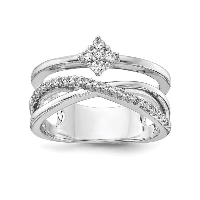 Sterling silver cubic zirconia ring
