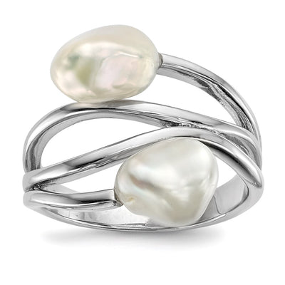 Sterling silver pearl ring