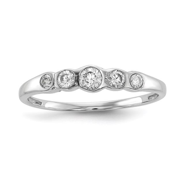 Sterling silver cubic zirconia ring