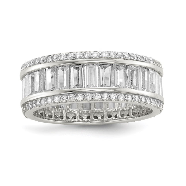 Sterling silver cubic zirconia ring
