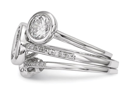 Sterling Silver Rings Style QR6630 - Classique Jewelry Inc.