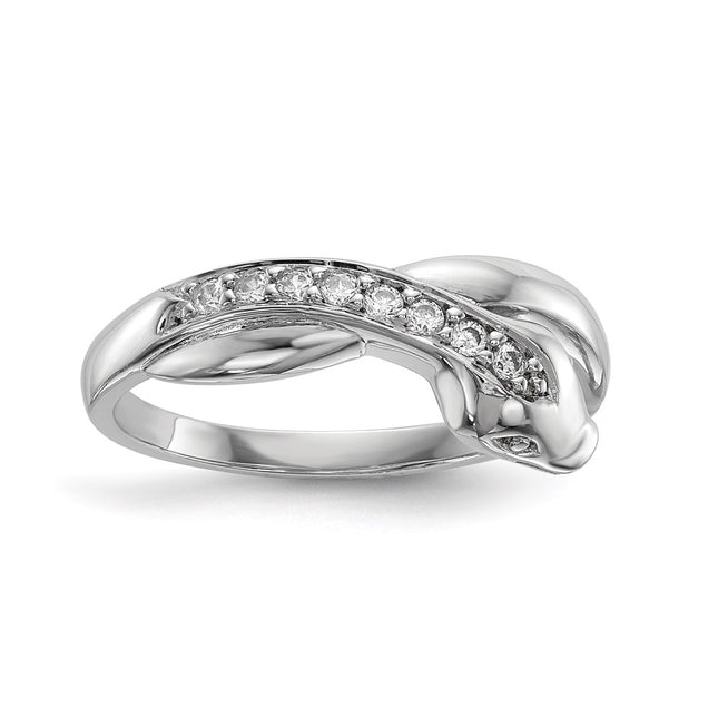 Sterling silver cubic zirconia ring