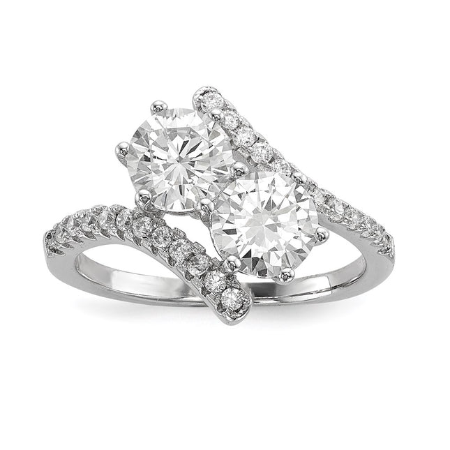 Sterling silver cubic zirconia ring