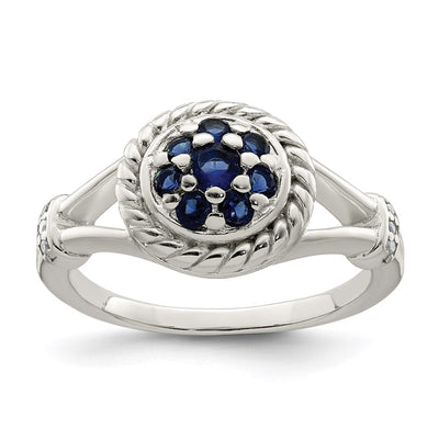 Sterling silver cubic zirconia ring