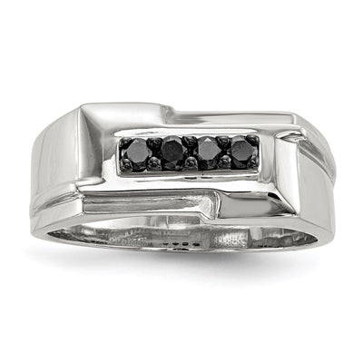 Sterling silver diamond ring