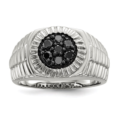 Sterling silver diamond ring