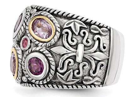 Silver/14k Two-Tone Rings Style QR6785 - Classique Jewelry Inc.