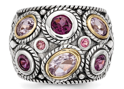 Silver/14k Two-Tone Rings Style QR6785 - Classique Jewelry Inc.