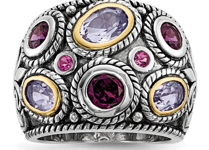 Silver/14k Two-Tone Rings Style QR6785 - Classique Jewelry Inc.