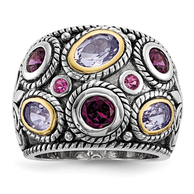 Silver/14k Two-Tone Rings Style QR6785 - Classique Jewelry Inc.