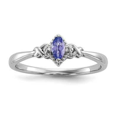 Sterling silver tanzanite ring