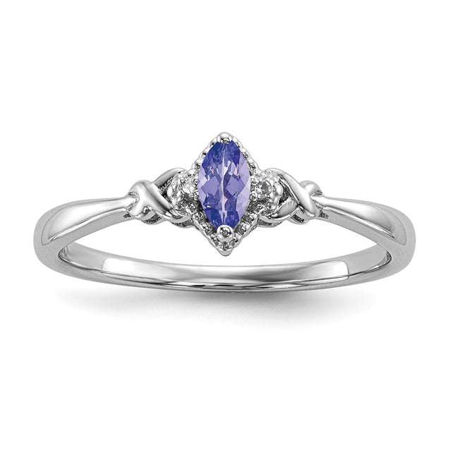 Sterling silver tanzanite ring