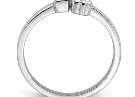 Sterling Silver RH-plated Multi-color Enameled Rainbow Children's Ring