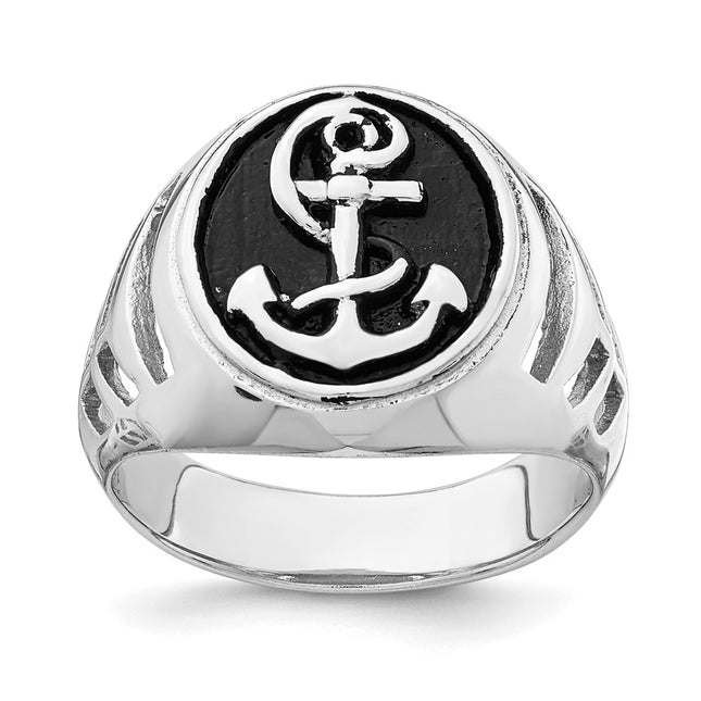 Sterling silver anchor ring
