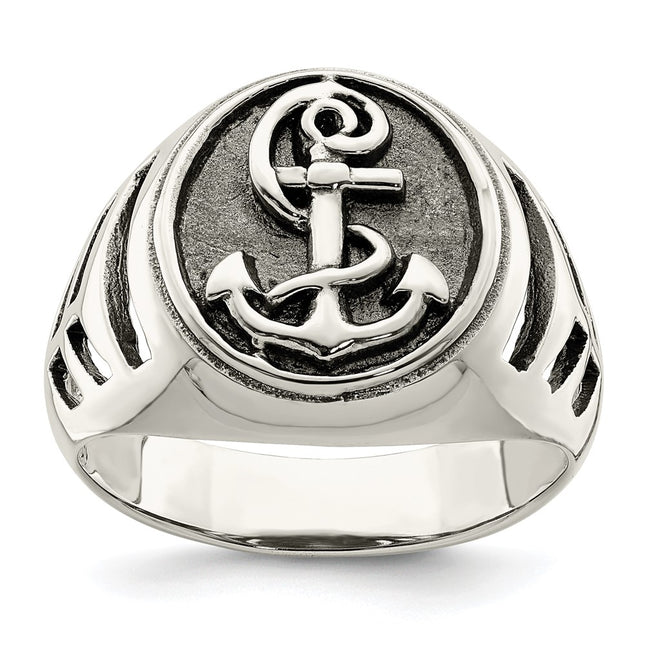 Sterling silver anchor ring